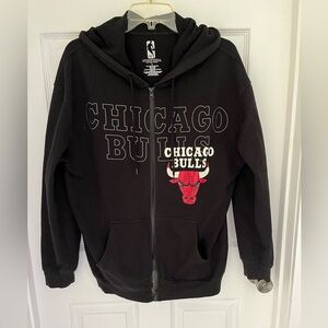 NBA Official Chicago Bulls Black Hoodie